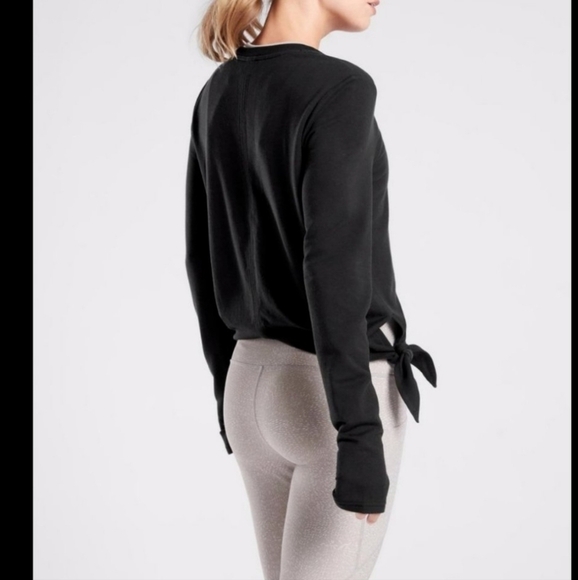 NWT Athleta Nirvana Side Tie Sweatshirt Size Medium - Picture 3 of 16